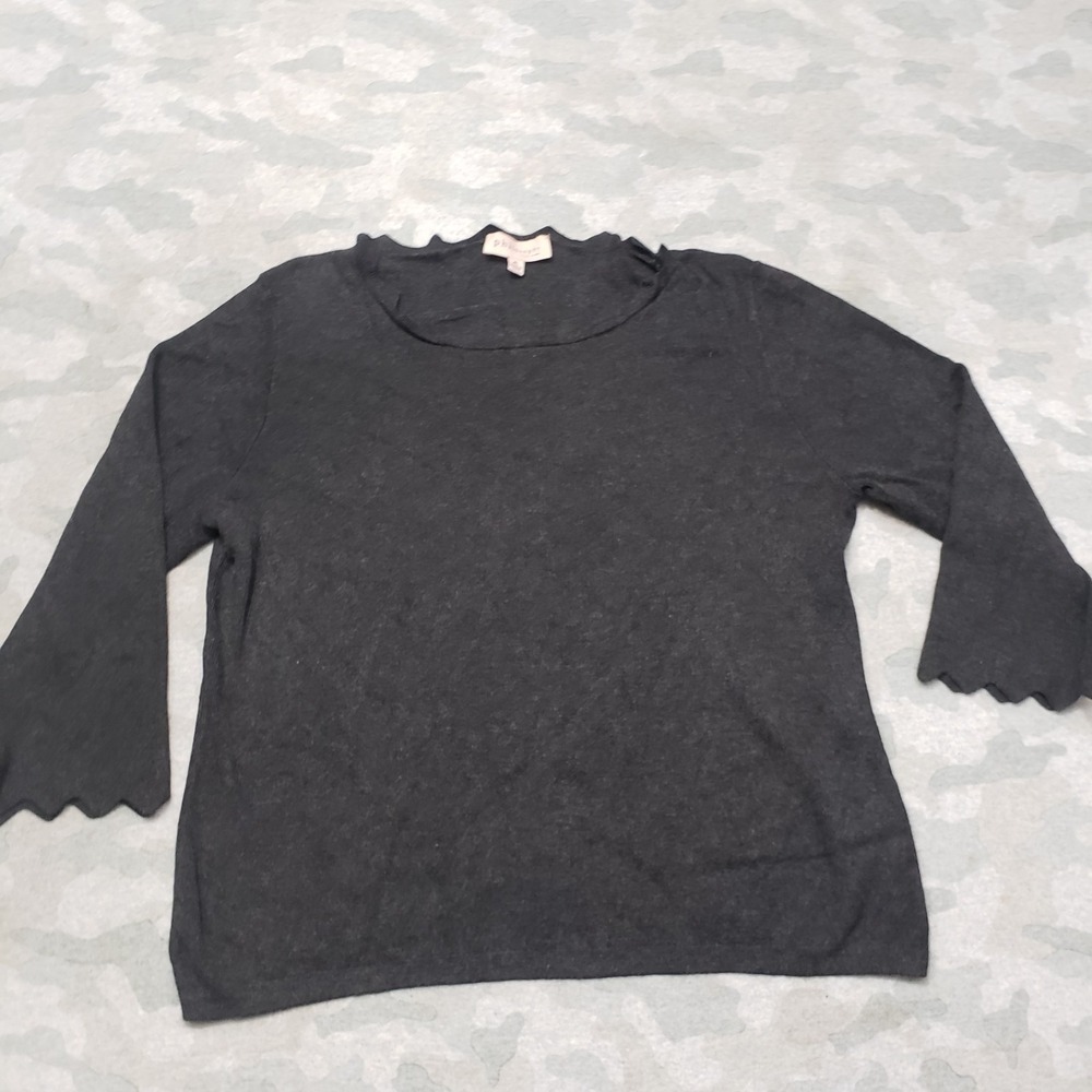 Philosophy Top‎ Womens XL Black Pullover Long Sleeve
